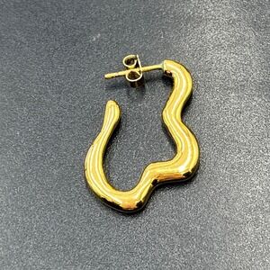 MISSOMA Squiggle Wavy Large Gold Plated Hoop Earring * Single replacement